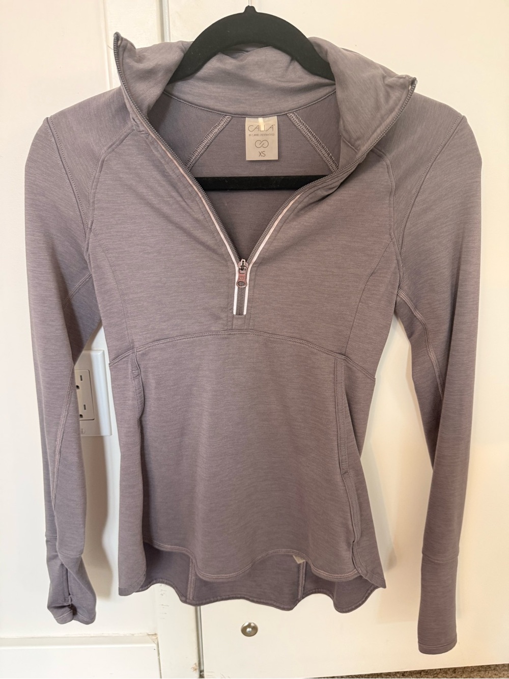 Calia Lavender Half-Zip Performance Top - XS